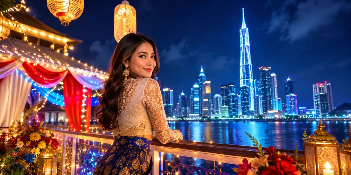 Suasana promosi Hari Raya dengan permainan Teen Patti gaya Melayu di Kuala Lumpur bersama mc2